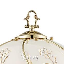 Accent Table Lamps 19 1/2 Set of 2 Touch Switch Brass Glass for Bedroom