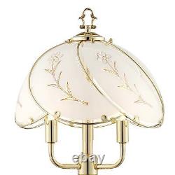 Accent Table Lamps 19 1/2 Set of 2 Touch Switch Brass Glass for Bedroom