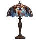 Amber Blue 23h Lamp Stained Glass Art Light Lamps New