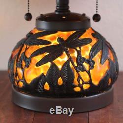 Americana Mica Dragonfly Table Lamp Handcrafted 17 Shade