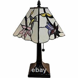 Amora Lighting Tiffany Style Mini Accent Lamp Mission 15 Tall Stained Glass