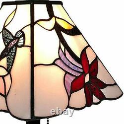 Amora Lighting Tiffany Style Mini Accent Lamp Mission 15 Tall Stained Glass