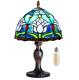 Antique Art Craft Table Light In The Tiffany Style Stained Glass Crystal Bead