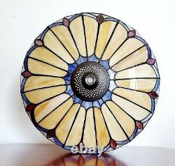 Antique Art Deco Slag Stain Glass Leaded Ceiling Lamp Shade Tiffany Style Craft