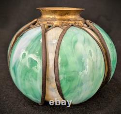 Antique Arts & Crafts Mission Handel Era Pond Lily Art Glass Shade