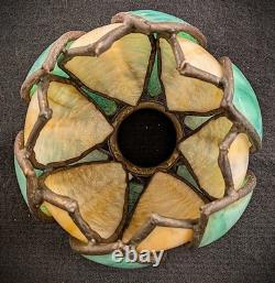 Antique Arts & Crafts Mission Handel Era Pond Lily Art Glass Shade