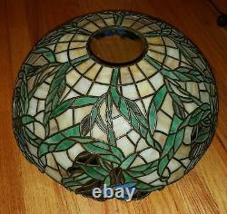 Antique Early Leaded Slag Stained Glass Table Lamp Handel Duffner Tiffany Era