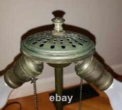 Antique Early Leaded Slag Stained Glass Table Lamp Handel Duffner Tiffany Era