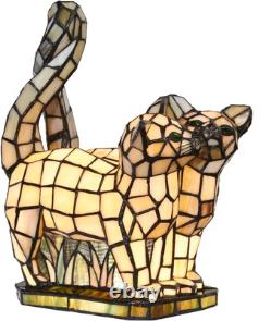 Antique Finish Tiffany Stained Glass Lamp with USB Cozy Lighting Solution