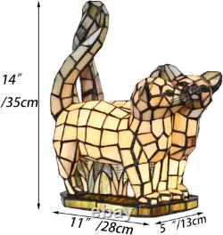 Antique Finish Tiffany Stained Glass Lamp with USB Cozy Lighting Solution