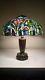 Antique Handel Lamp Base #7036 Withleaded Bamboo Style Stained Glass Shade