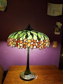 Antique Handel Leaded Stained Glass Lamp c. 1905