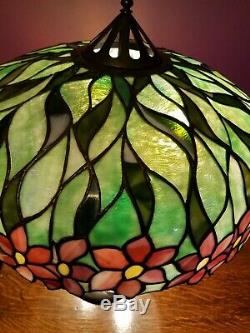 Antique Handel Leaded Stained Glass Lamp c. 1905