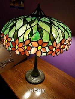 Antique Handel Leaded Stained Glass Lamp c. 1905