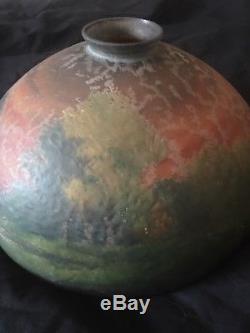 Antique Handel Painted Lamp Shade, Leaded, Slag, Stained Glass, Arts Crafts Lamp Era