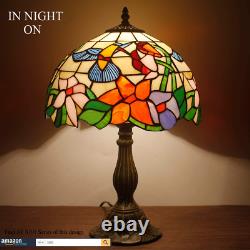 Antique Lamp Stained Glass Lamp Hummingbird Style Bedside Table Lamp Desk Readin