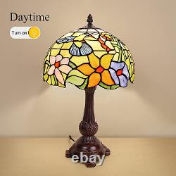 Antique Lamp Stained Glass Table Lamp Style Bird Bedside Lamp Reading De