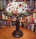 Antique Leaded Stained Glass Large Lamp Bradley & Hubbard Handel Tiffany Styles