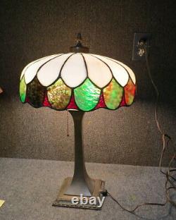 Antique Leaded glass Lamp Mission style