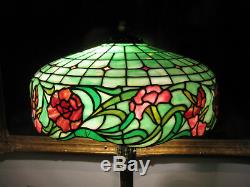 Antique R. Williamson & Co Stained / Leaded Glass Lamp