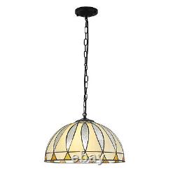 Antique Stained Glass Pendant Light 60W Hanging Ceiling Lamp Fixture Dining Room