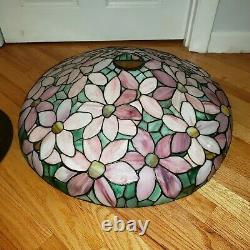 Antique Suess Poinsettia Leaded Slag Stained Glass Lamp Duffner Handel Tiffany