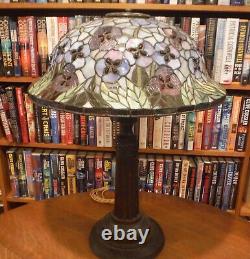 Antique Tiffany Inspired Leaded Stained Glass Lamp Handel Chicago Brothers Style