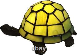 Antique Tortoise Tiffany Style Stained Glass Table Lamp Elegant Night Light
