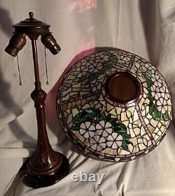 Antique lamp, Stained Glass in the Tiffany Studio Style Tradition