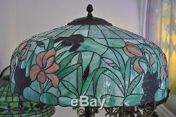 Arts&Crafts, Art Nouveau Williamson, Whaley, Handel Leaded Stained Slag Glass Lamp