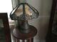 Arts And Crafts Slag Stained Glass Lamp Mission Unusual Base All Original Works