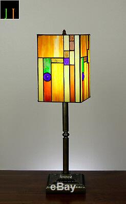 Artwork Tiffany Lantern Stained Glass Bedside Side Table Desk Lamp Light Deco