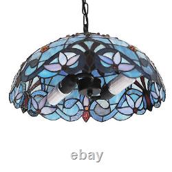Baroque Stained Glass Ceiling Lamp Hemispherical Chandelier Pendant Light