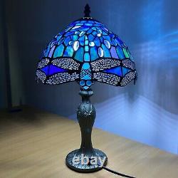 Beautiful Dragonfly Design Tiffany Style Table Desk Lamp Stained Glass Shade UK