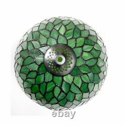 Bedside Table Lamp Light 18 Tiffany Green Wisteria Stained Glass Shade Modern