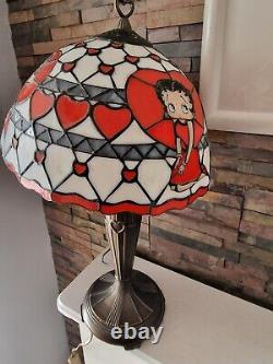 Betty Boop Danbury Mint Stained Glass Lamp. USED. Rare
