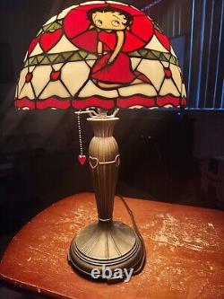 Betty Boop Danbury Mint Stained Glass Table Lamp