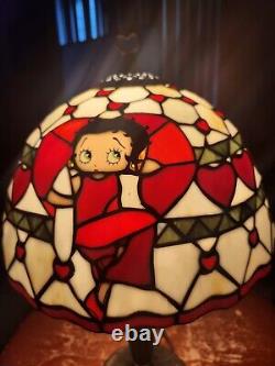 Betty Boop Danbury Mint Stained Glass Table Lamp