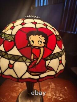 Betty Boop Danbury Mint Stained Glass Table Lamp