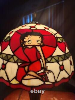 Betty Boop Danbury Mint Stained Glass Table Lamp