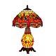 Bieye 12-inches Dragonfly Tiffany Style Stained Glass Table Lamp Lighted Base