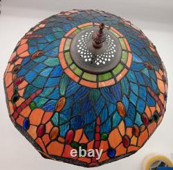 Bieye Dragonfly Tiffany Style Stained Glass Table Lamp 16w X 24h