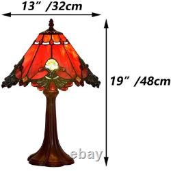 Bieye L10021 Baroque Tiffany Style Stained Glass Table Lamp Night Light