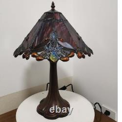 Bieye L10021 Baroque Tiffany Style Stained Glass Table Lamp Night Light