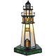 Bieye L10221 Lighthouse 10 Inch Tiffany Style Stained Glass Accent Table Lamp