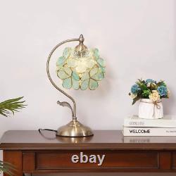 Bieye L10733 Cherry Blossom Tiffany Style Stained Glass Table Lamp with Petal La