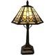 Bieye L10791 Mission Style Table Lamp Tiffany Stained Glass Night Light With