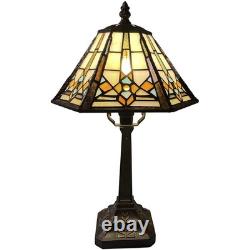 Bieye L10791 Mission Style Table Lamp Tiffany Stained Glass Night Light with Bieye L10791 Mission Style Table Lamp Tiffany Stained Glass Night Light with
