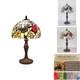 Bieye L11407 Butterfly Tiffany Stained Glass Table Lamp 12 Inch Wide 18 Inch