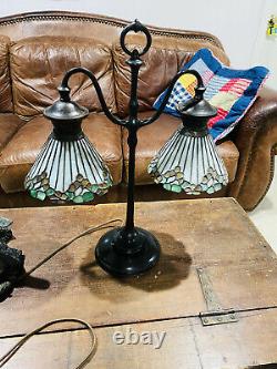 Bigelow & Kennard Leaded Lamp, Slag, Stained Glass Shade, Arts Crafts, Handel Lamp